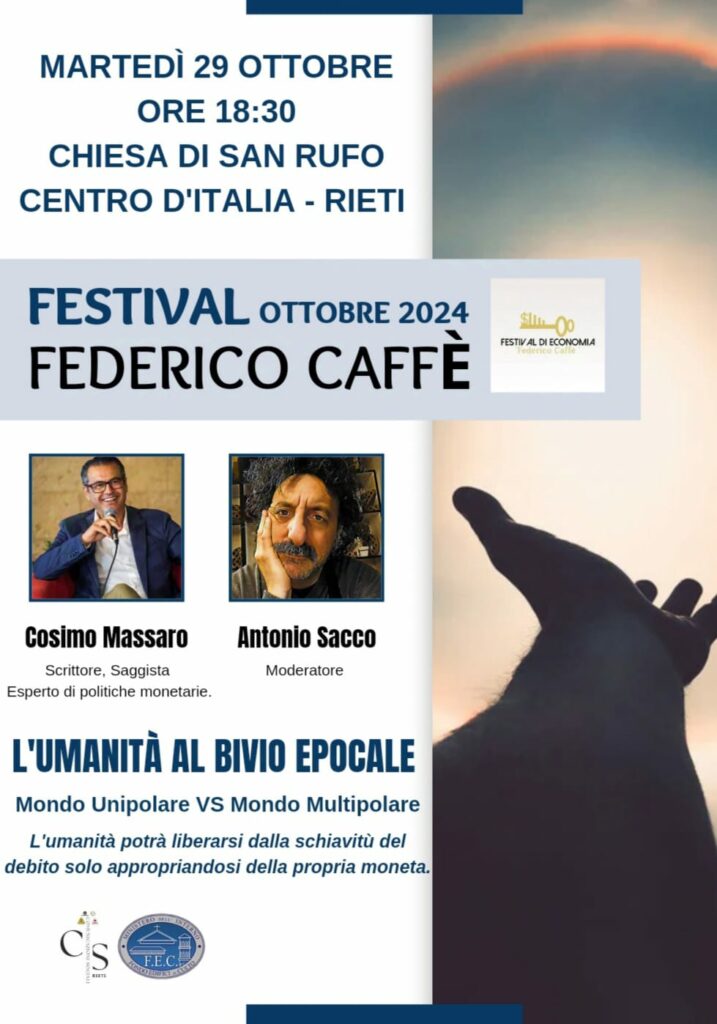 Festival di Economia “Federico Caffè” a Rieti: L’Umanità al Bivio Epocale